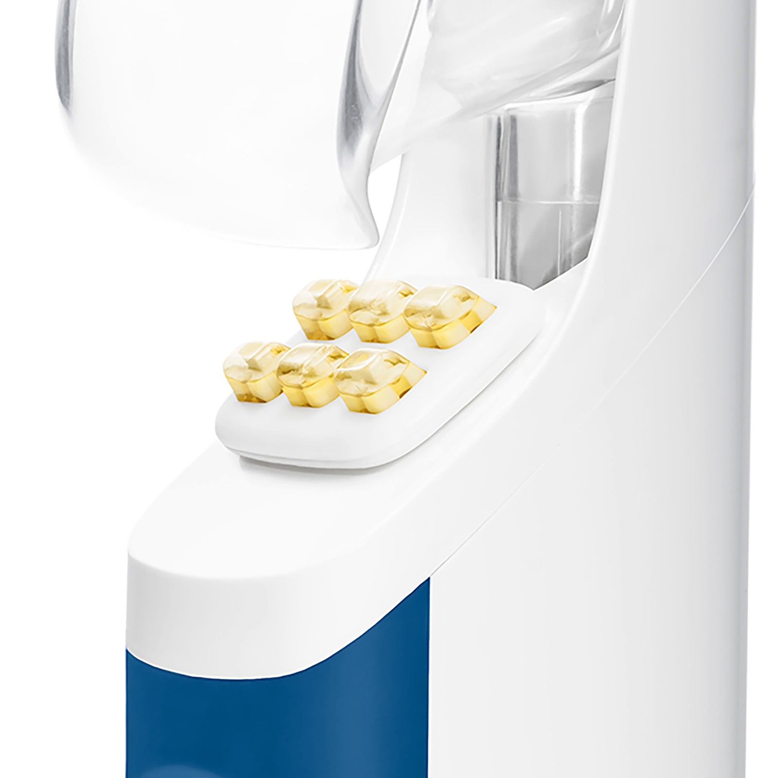 mypurmist free scentpad accessory installed in cordless steam inhaler device close-up