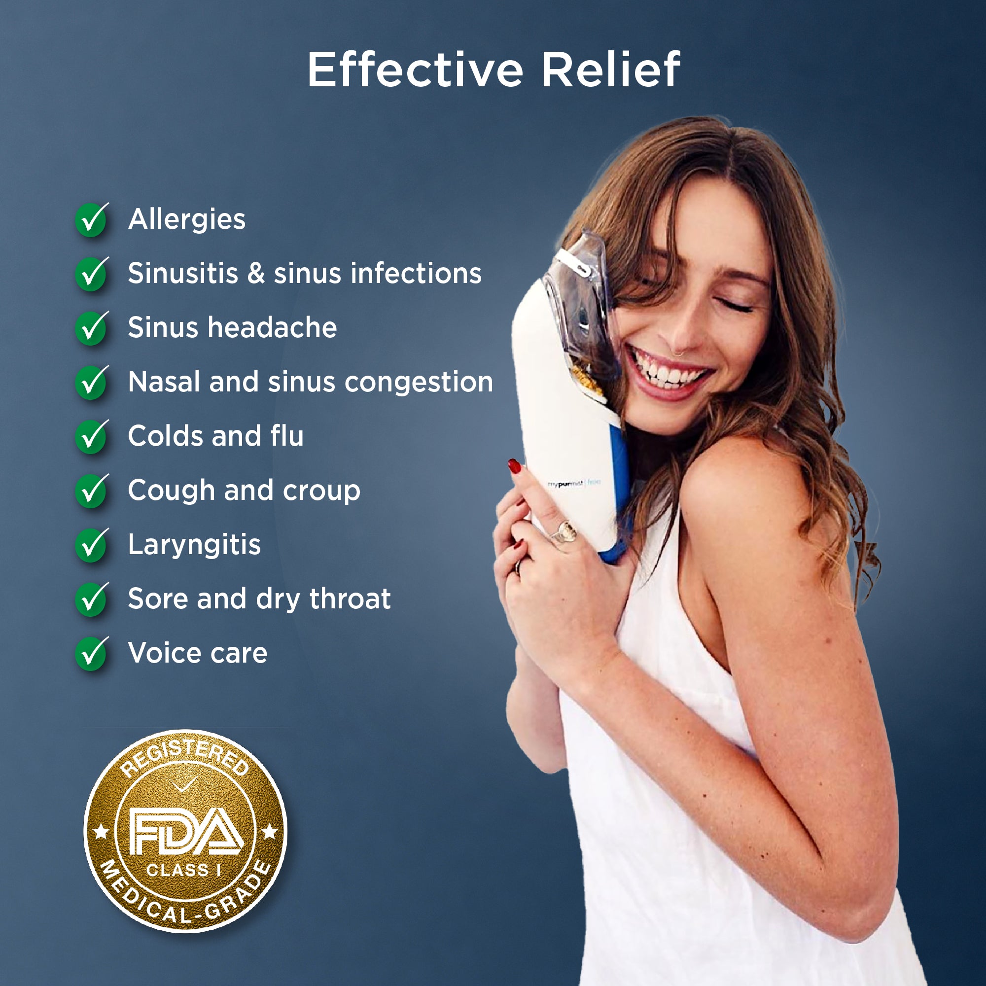 Mypurmist Free® cordless ultrapure steam inhaler® / humidifier / vapor