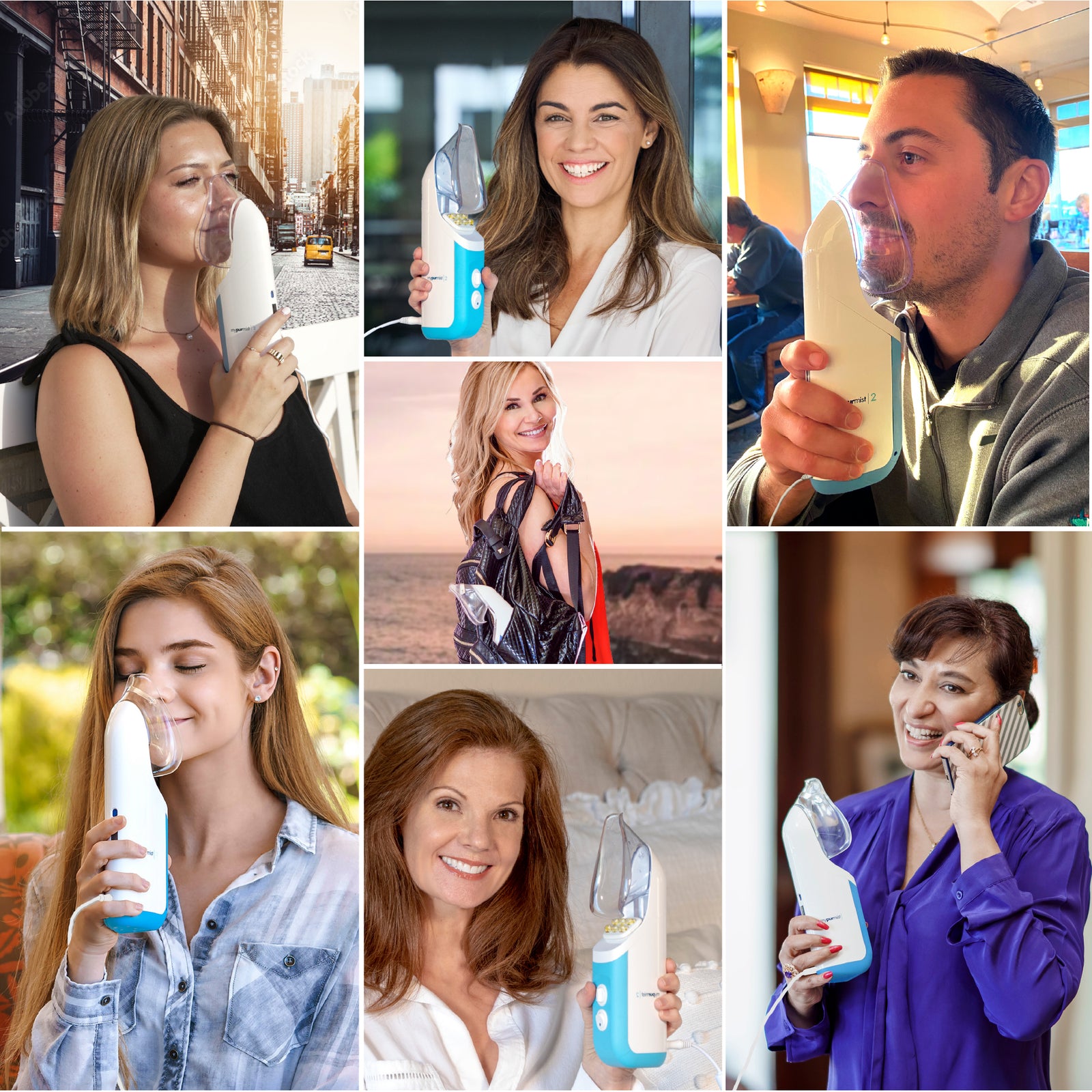 Mypurmist® 2 Ultrapure Handheld Steam Inhaler® PLUS Handsfree Strap