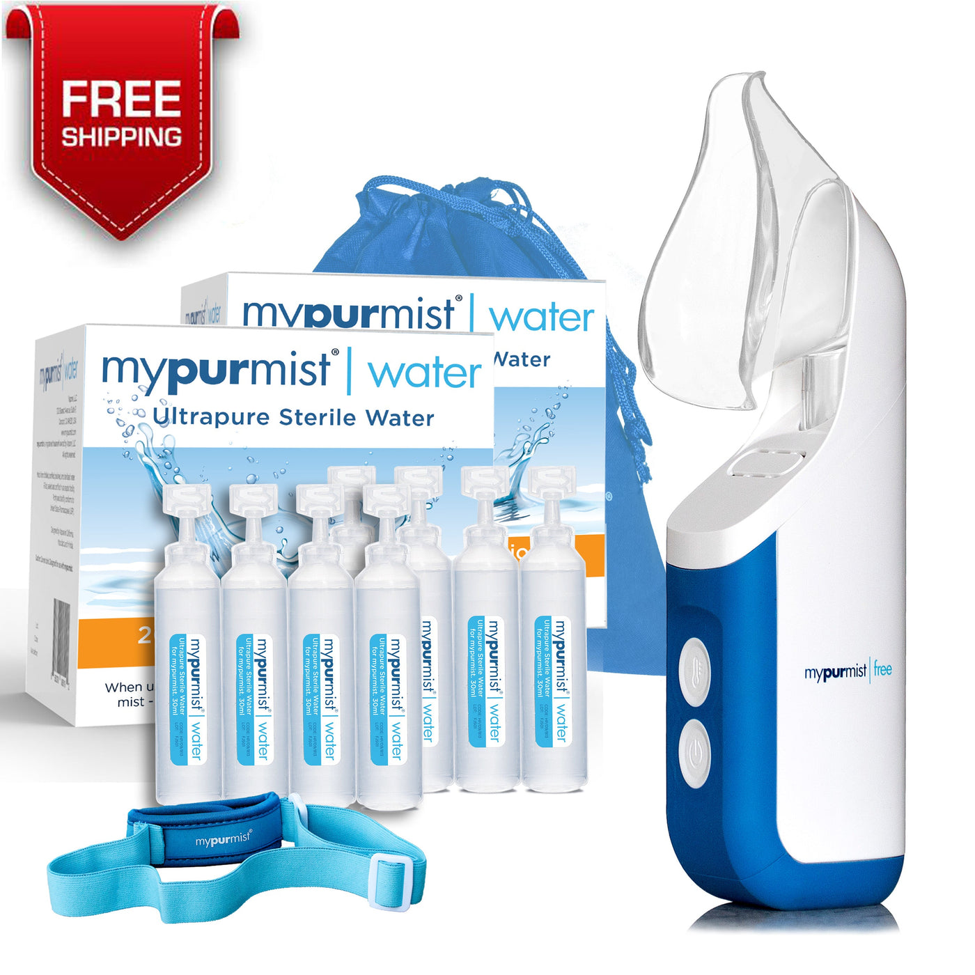 Mypurmist Free® cordless ultrapure steam inhaler® / humidifier / vapor
