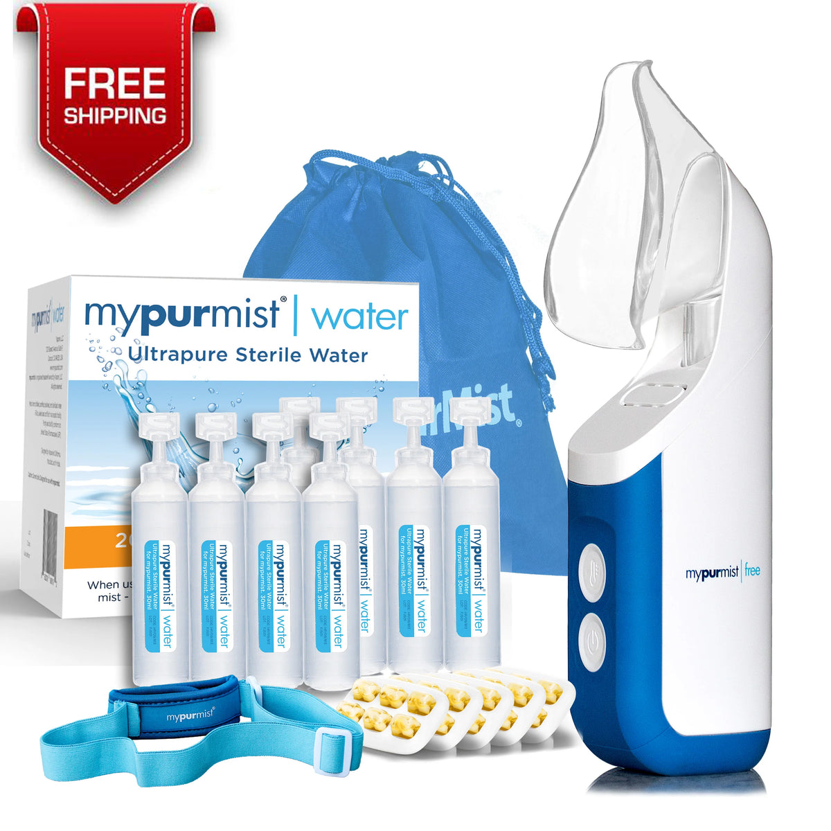 Mypurmist Free® cordless ultrapure steam inhaler® / humidifier / vaporizer