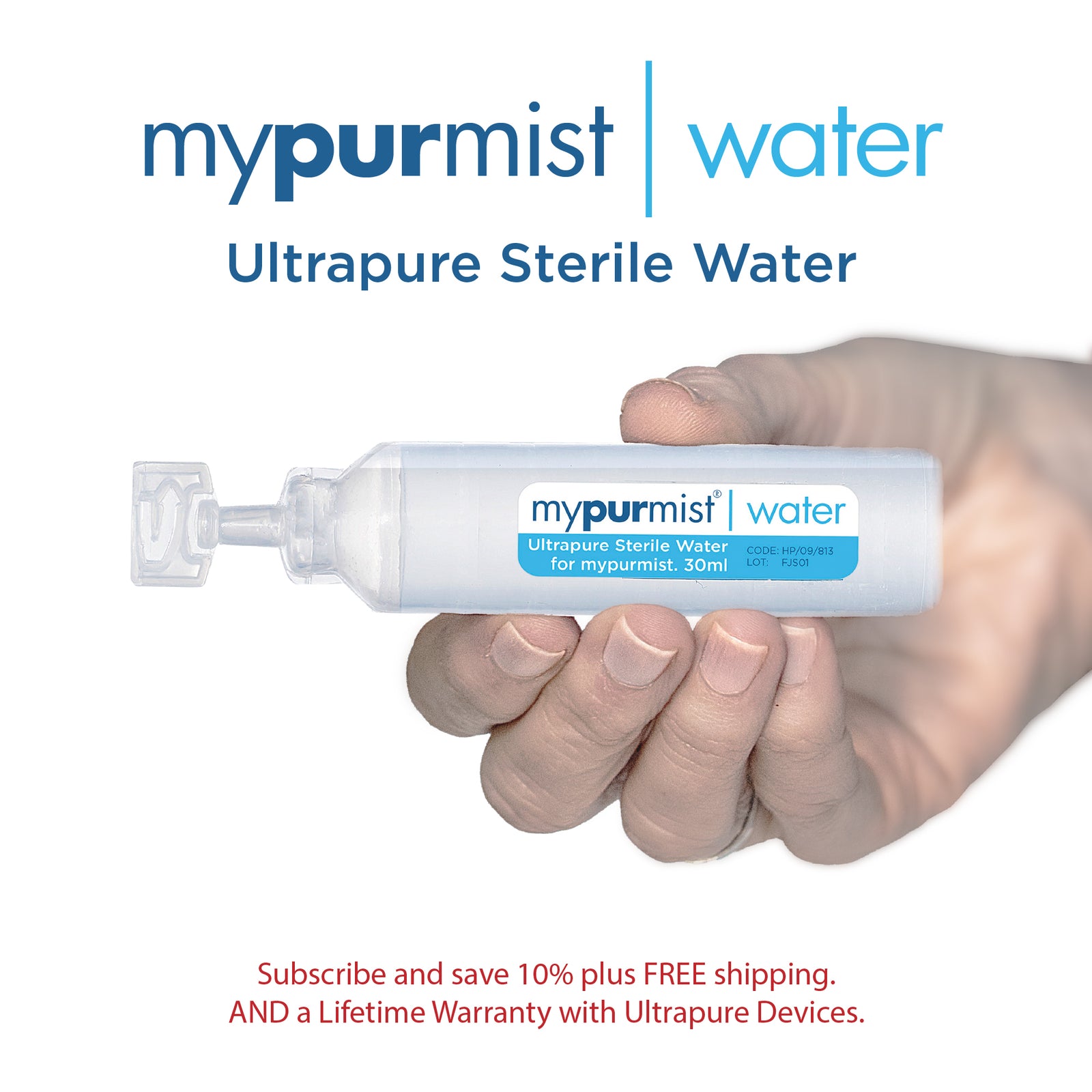 Mypurmist® Ultrapure Sterile Water - 20 refills | 100 sessions