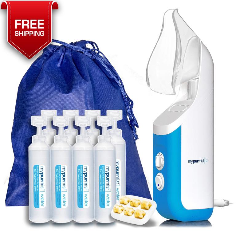 Mypurmist® 2 Ultrapure Handheld Steam Inhaler® PLUS Handsfree Strap